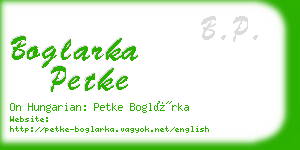 boglarka petke business card